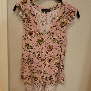 Sanctuary Pink Floral Lace Blouse
